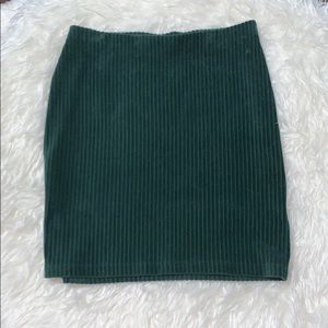 urban outfitters green corduroy skirt